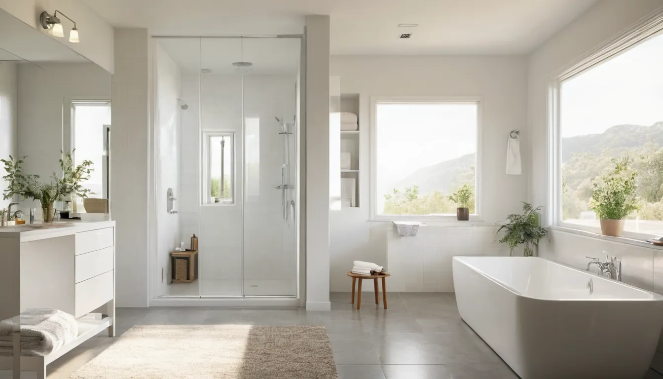 A bright, accessible bathroom with a walk-in tub in Godfrey